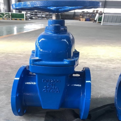QT450 Dökme Demir Dökme Çelik PN16 Dn200 Su İçin Flanşlı Sürgülü Vana
