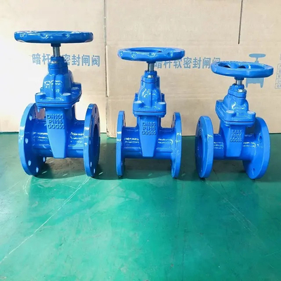 Ggg50 100mm 4 inç Dökme Demir Yumuşak Conta Kauçuk Koltuk Sürgülü Vana Düşük Sıcaklık